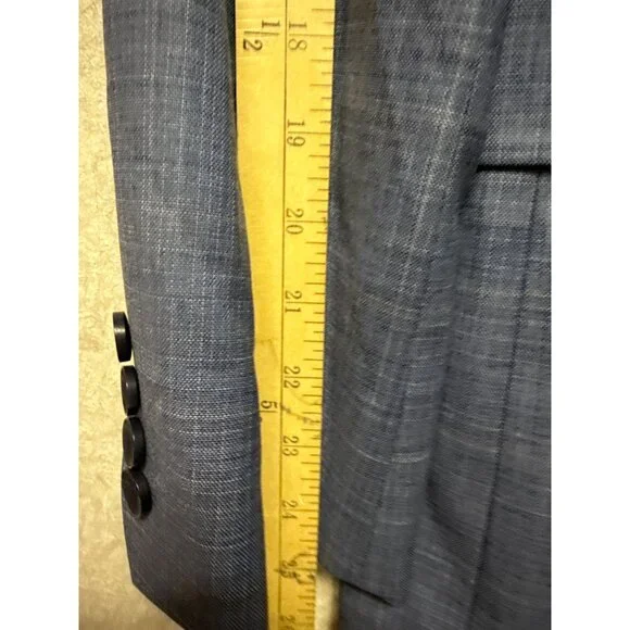 NEW Nordstrom Zigone Men's Blazer Blue Wool Two Button Lined Jackert Size 40R